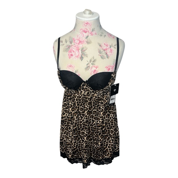 Carrie Amber Intimates Cheetah Print Babydoll size M (juniors) - Picture 2 of 13